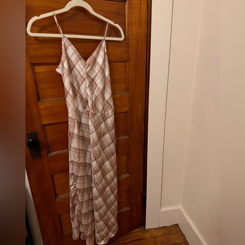 Like New Elie by Elie Tahari Satin Plaid Dress- Size S